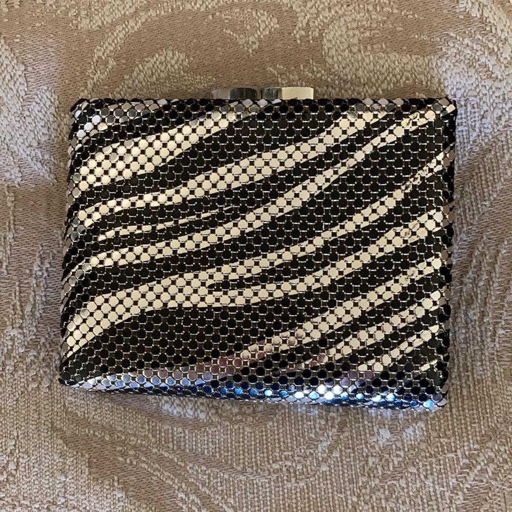 Vintage Whiting and Davis zebra pattern wallet